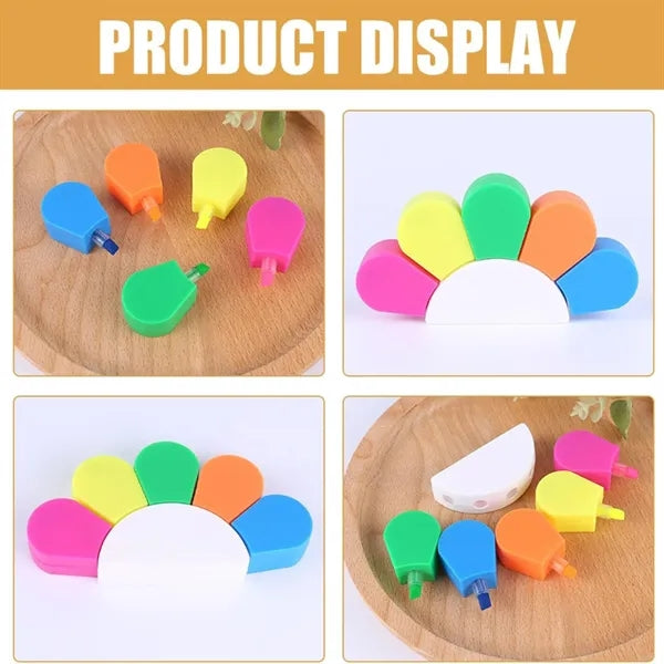Peacock-shaped Plastic Fluorescent Pen