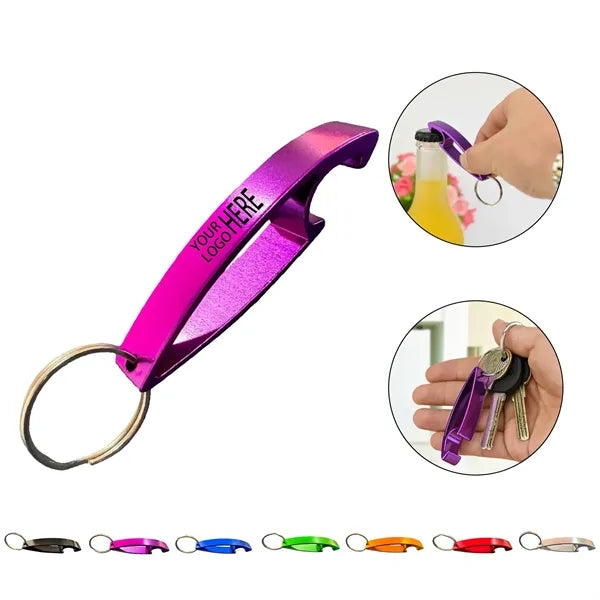 Portable Aluminum Bottle Opener With Keychain