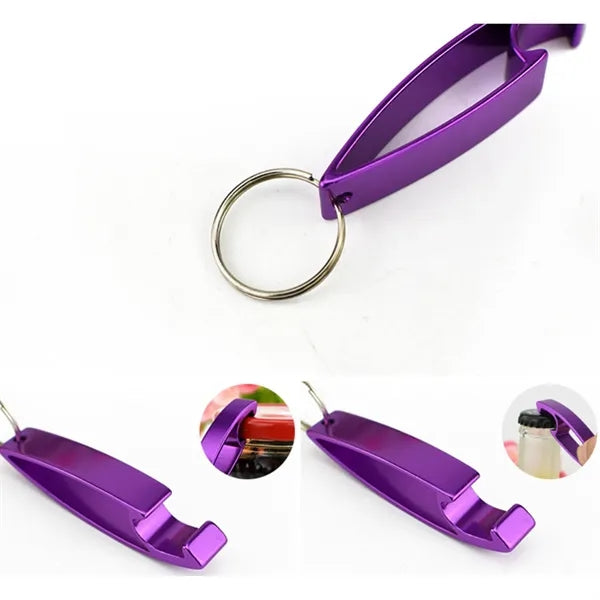 Portable Aluminum Bottle Opener With Keychain
