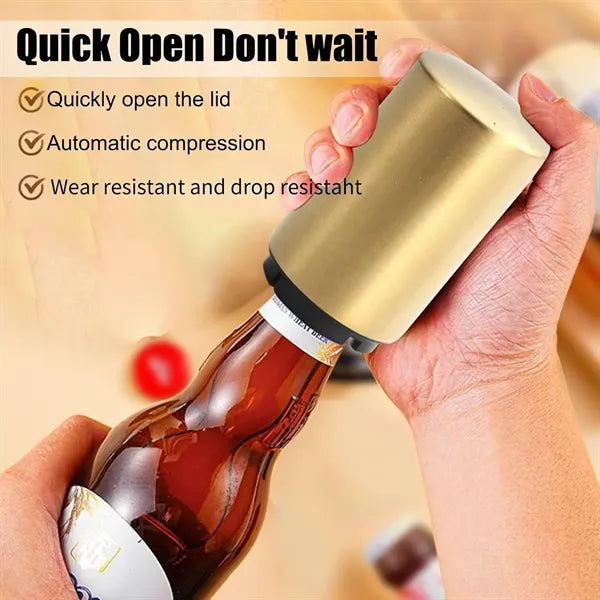 Stainless Steel Push-type Bottle Opener
