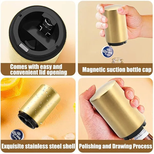 Stainless Steel Push-type Bottle Opener
