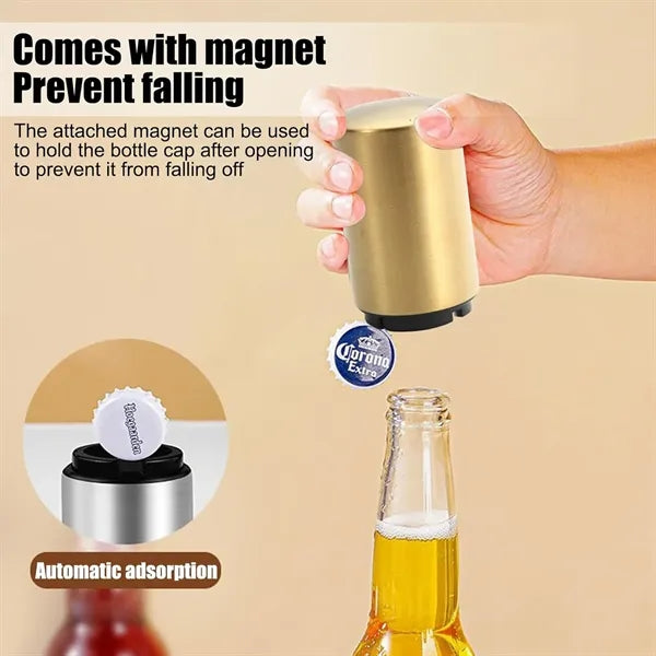 Stainless Steel Push-type Bottle Opener