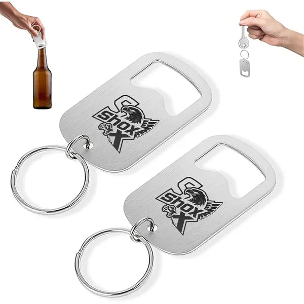 Portable Stainless Steel Bottle Opener With Keychain