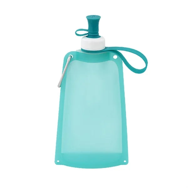 18 oz Foldable Food-Grade Silicone Water Bottle