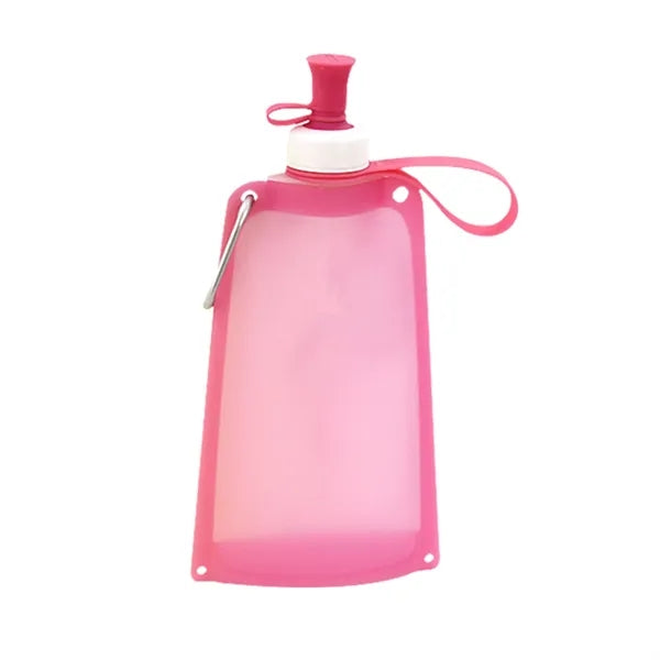 18 oz Foldable Food-Grade Silicone Water Bottle