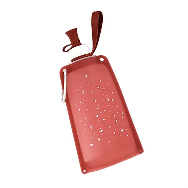 18 oz Foldable Food-Grade Silicone Water Bottle