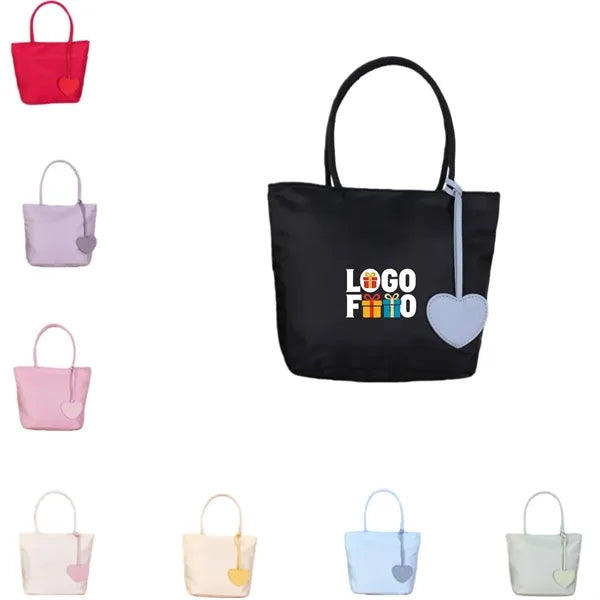 10in Heart Decor Nylon Tote Party Favor Bag Daily Use