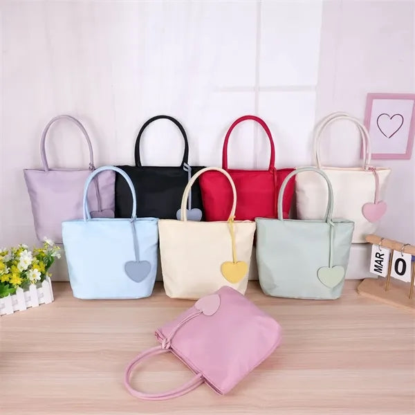 10in Heart Decor Nylon Tote Party Favor Bag Daily Use