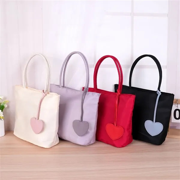 10in Heart Decor Nylon Tote Party Favor Bag Daily Use
