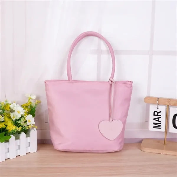10in Heart Decor Nylon Tote Party Favor Bag Daily Use