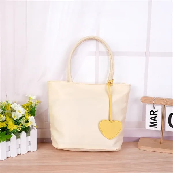 10in Heart Decor Nylon Tote Party Favor Bag Daily Use