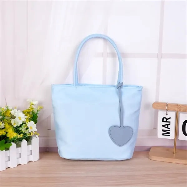 10in Heart Decor Nylon Tote Party Favor Bag Daily Use