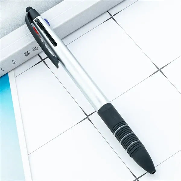 3 Color 1.0mm Black Stylus Ballpoint Pen