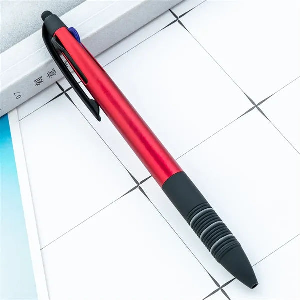 3 Color 1.0mm Black Stylus Ballpoint Pen