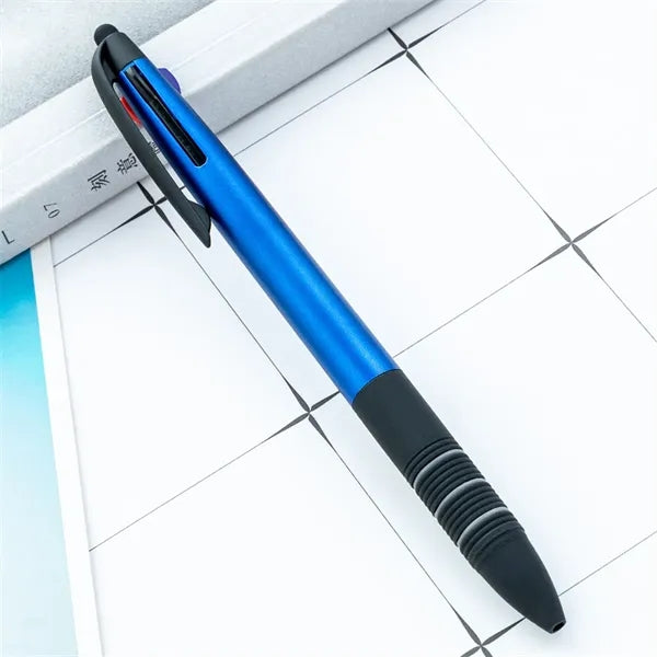 3 Color 1.0mm Black Stylus Ballpoint Pen