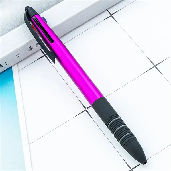 3 Color 1.0mm Black Stylus Ballpoint Pen
