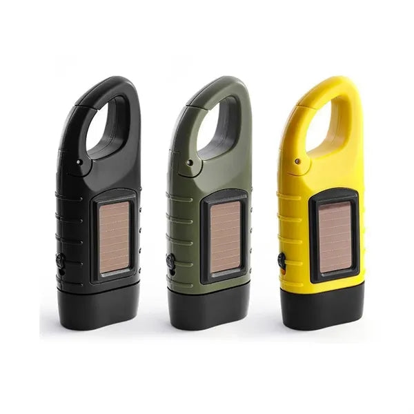 Hand Crank Solar Powered Flashlight