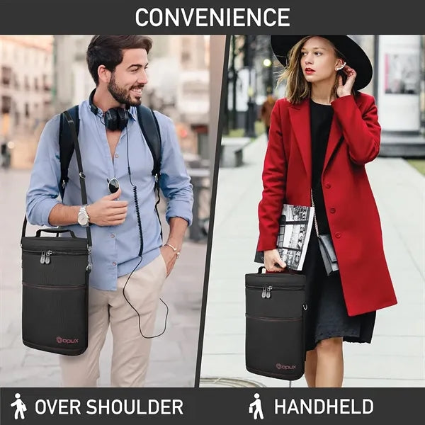 2 Bottle Insulated Leakproof Wine Cooler Bag