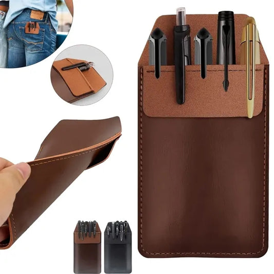 PU Leather Pocket Pen Holder Organizer