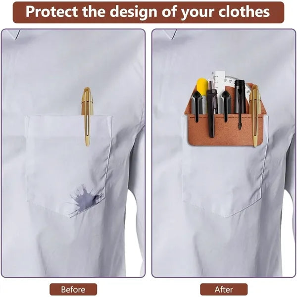 PU Leather Pocket Pen Holder Organizer