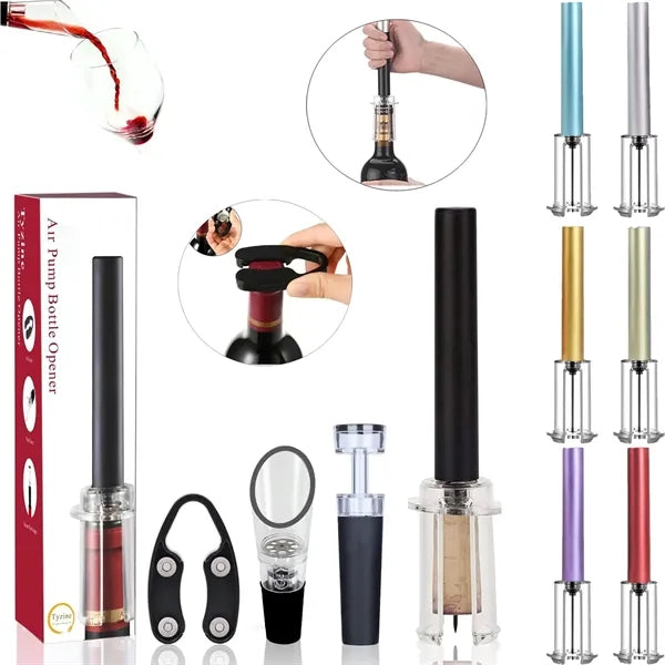 Air Pressure Pump Bottle Opener With Foil Cutter