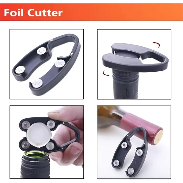 Air Pressure Pump Bottle Opener With Foil Cutter