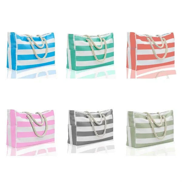 Travel Waterproof Large Beach Tote Bag with Zipper