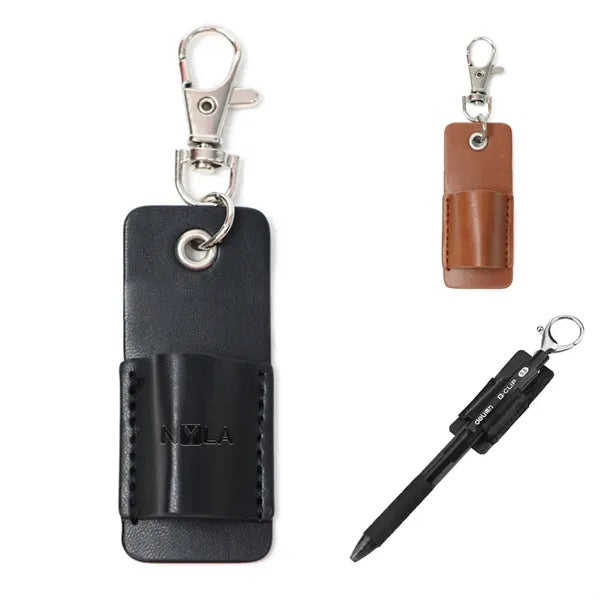 Leather Pen Holder Keychain