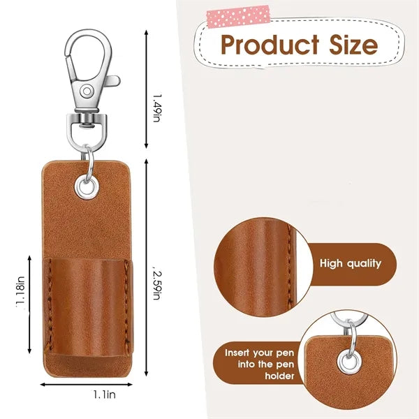 Leather Pen Holder Keychain