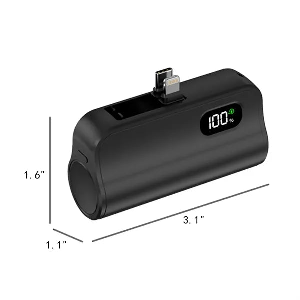 5000mAh Portable Phone Power Bank with LCD Display & Stand