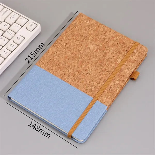 Eco-Friendly A5 Two-Tone PU Cork Cover Notebook