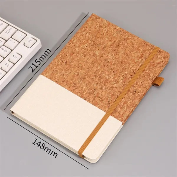 Eco-Friendly A5 Two-Tone PU Cork Cover Notebook