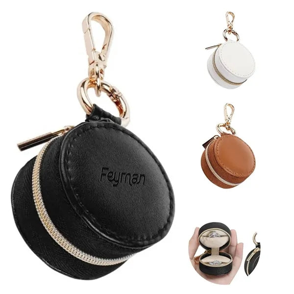 Mini Portable Travel Jewelry Storage Box w/ Keychain