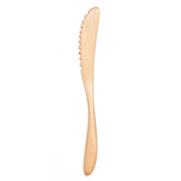 Eco-Friendly Wooden Serrated Kitchen Knife