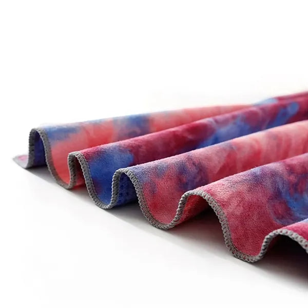 Tie Dye Microfiber Resin Pellet Anti-Slip Yoga Mat Cover