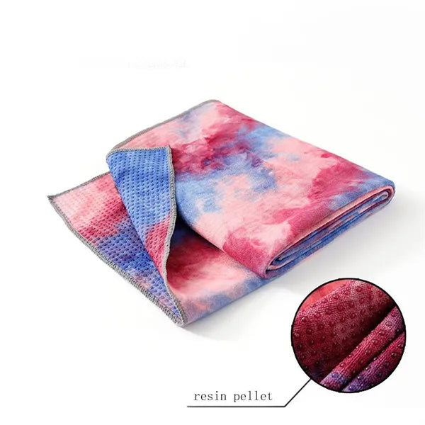 Tie Dye Microfiber Resin Pellet Anti-Slip Yoga Mat Cover
