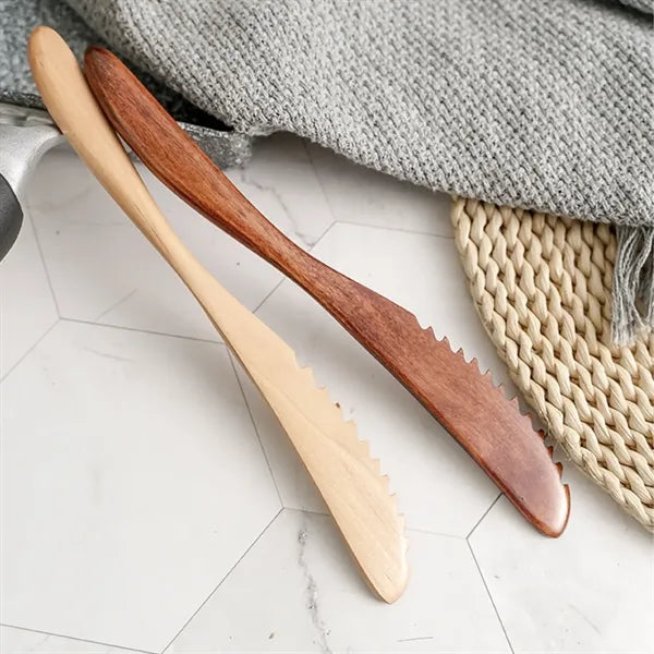 Eco-Friendly Wooden Serrated Kitchen Knife