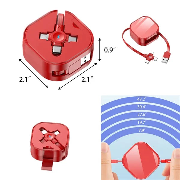 3-in-1 Retractable Portable Data Cable