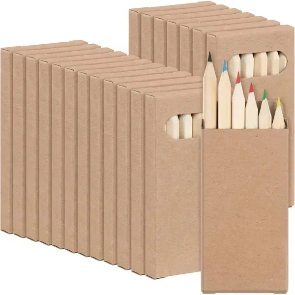 6-Color Eco-Friendly Colored Pencils In Kraft Paper Box