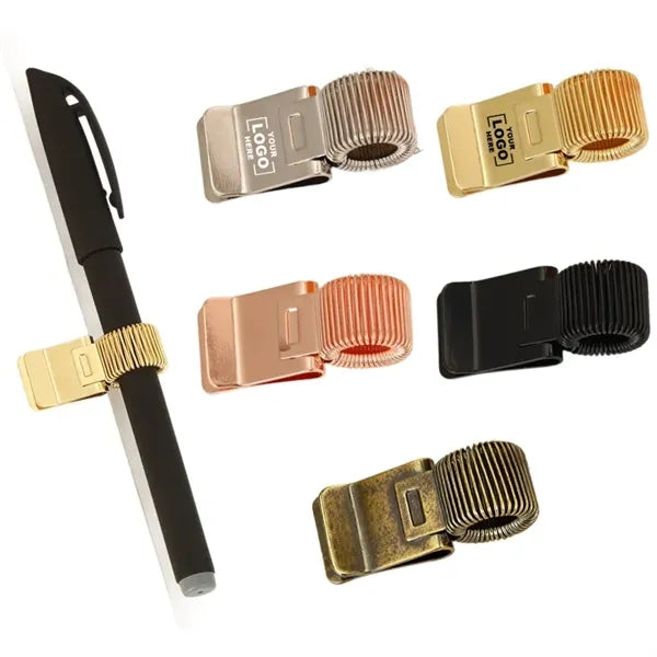 Adjustable Metal Pen Clip for Clipboard Notebook