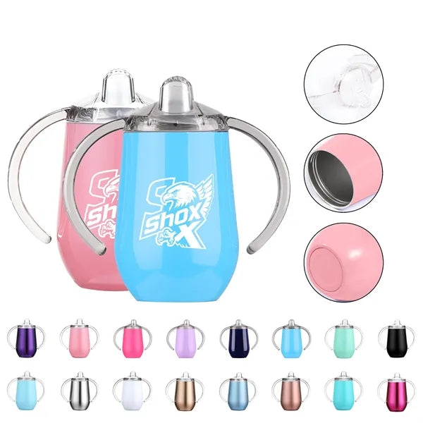 10 OZ Stainless Steel Eggshell Bottle With Two Ears