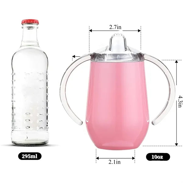 10 OZ Stainless Steel Eggshell Bottle With Two Ears