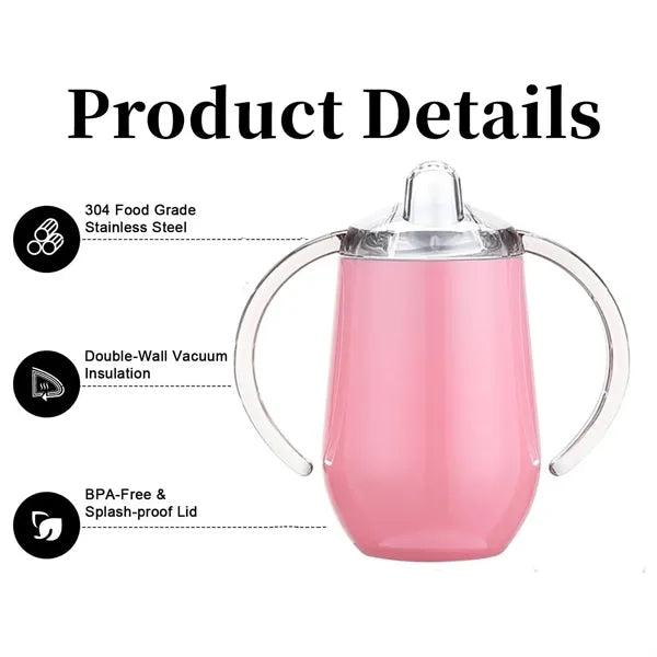 10 OZ Stainless Steel Eggshell Bottle With Two Ears
