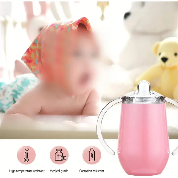 10 OZ Stainless Steel Eggshell Bottle With Two Ears
