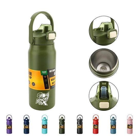 27 OZ Portable large Capacity Stainless Steel Straw Bottle