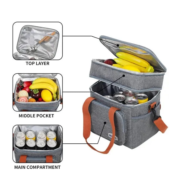 Outdoor Double Insulated Lunch Bag
