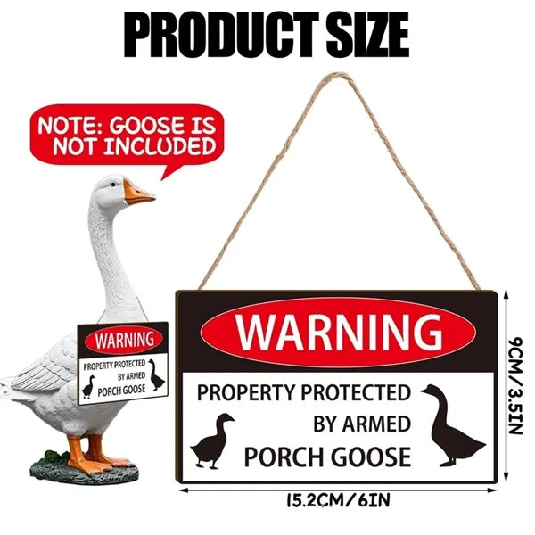 Goose Door Sign Home Holiday Decor Wooden Wall Hanging