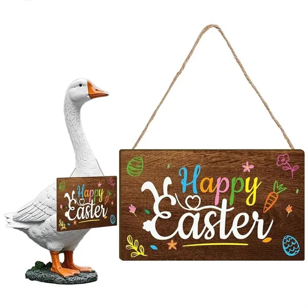 Goose Door Sign Home Holiday Decor Wooden Wall Hanging