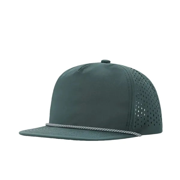 Mesh Structured Snapback Cap w/ Rope