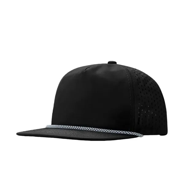 Mesh Structured Snapback Cap w/ Rope